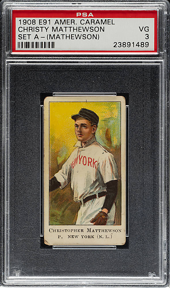 1909-1911 E91-B American Caramel Christy Mathewson PSA VG 3