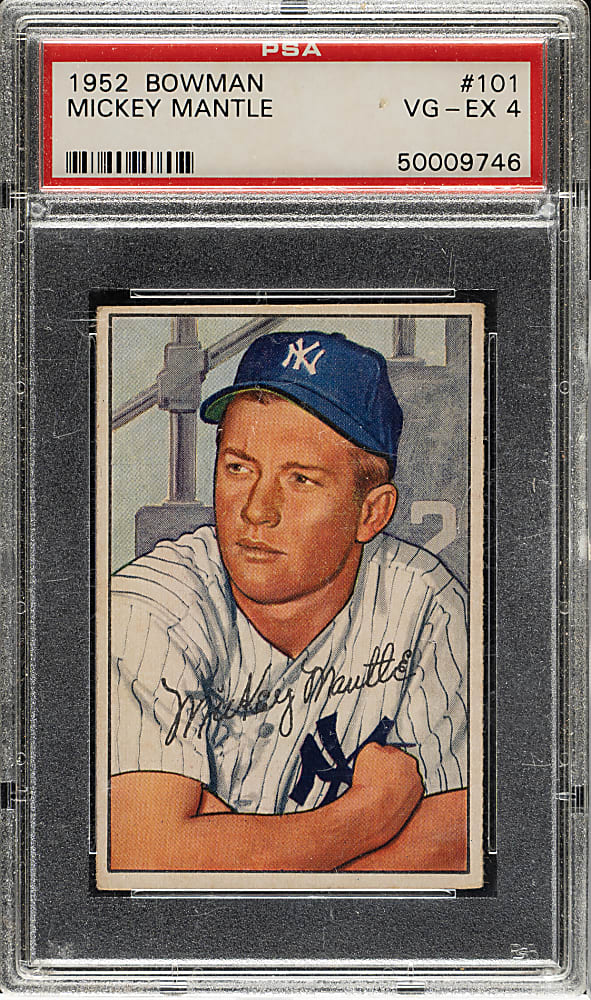 1952 Bowman #101 Mickey Mantle PSA VG-EX 4