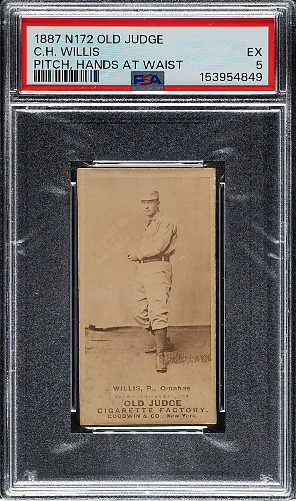 1889 N172 Old Judge Charles H. Willis PSA EX 5 - 1 of 1 - Highest Graded!