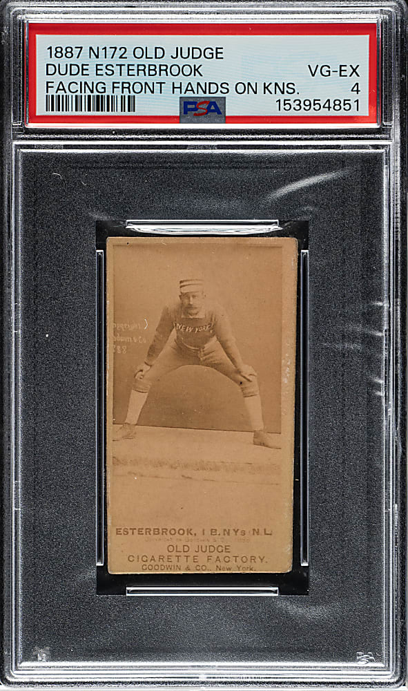 1889 N172 Old Judge Dude Esterbrook PSA VG-EX 4 - 1 of 1 - Highest Graded!