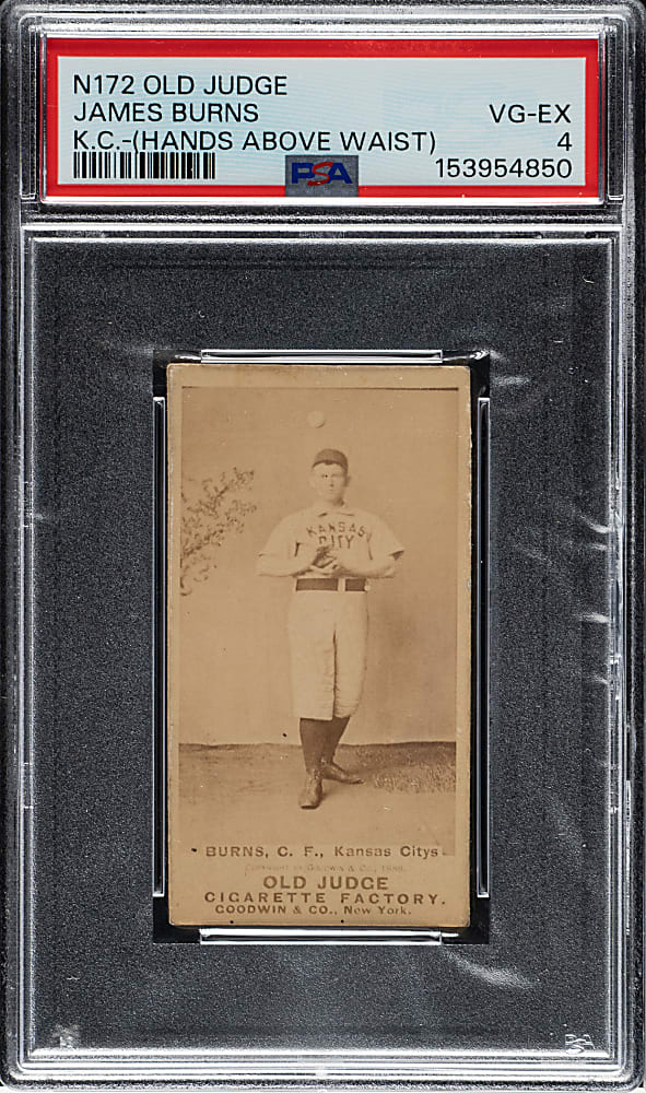 1889 N172 Old Judge James Burns PSA VG-EX 4