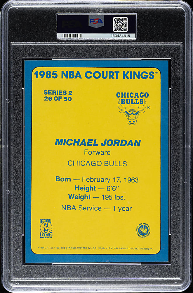 1984-1985 Star Company Basketball "Court Kings 5 x 7" #26 Michael Jordan Rookie PSA VG-EX 4