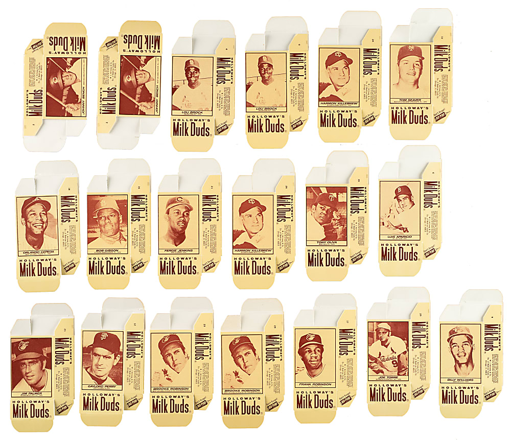 1971 Milk Duds Full Box Partial Set (55/72) Plus 13 Duplicates