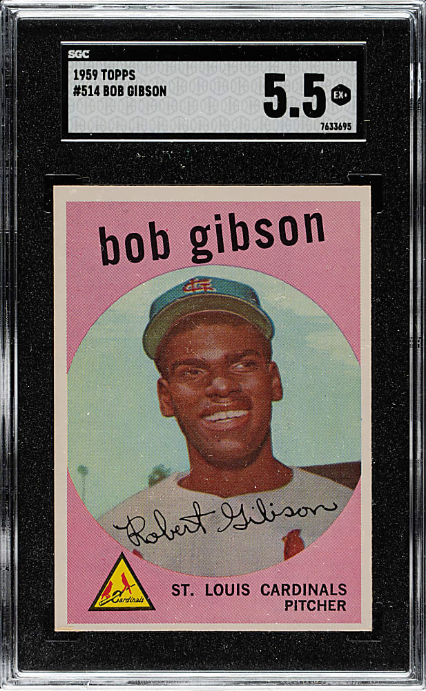 1959 Topps #514 Bob Gibson Rookie SGC EX+ 5.5