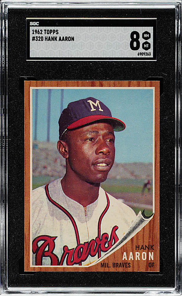 1962 Topps #320 Hank Aaron SGC NM/MT 8