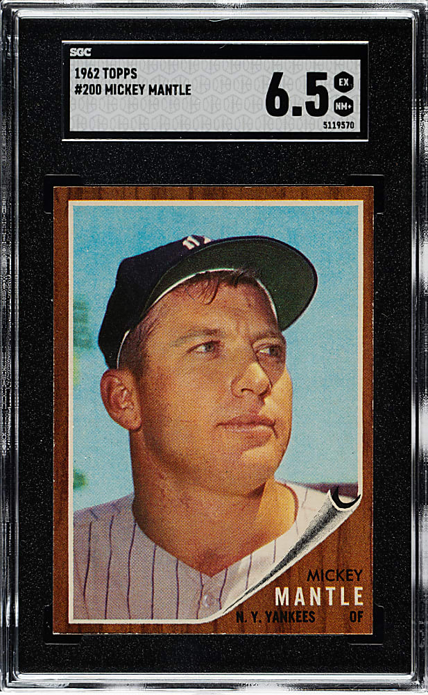 1962 Topps #200 Mickey Mantle SGC EX/NM+ 6.5