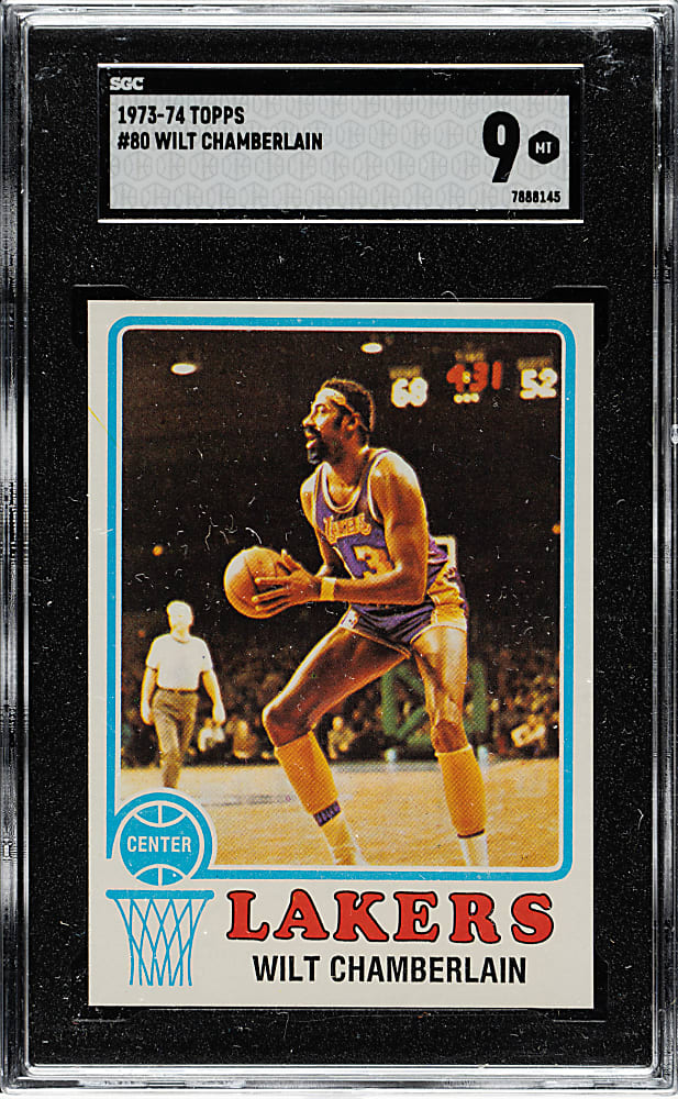 1973-1974 Topps Basketball #80 Wilt Chamberlain SGC MINT 9 - Highest Graded!