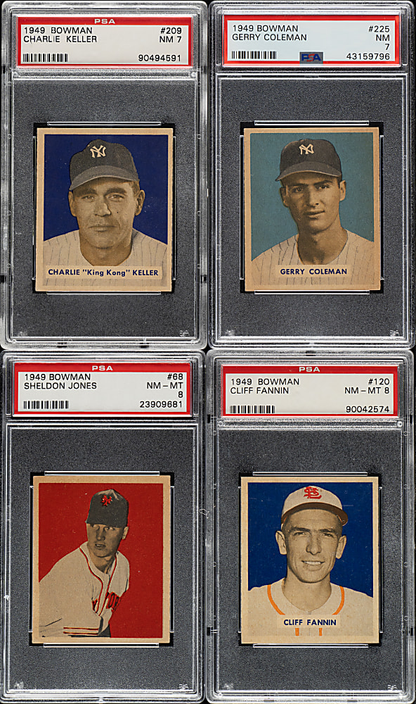1949 Bowman PSA- and SGC-Graded Partial Set (134/240)