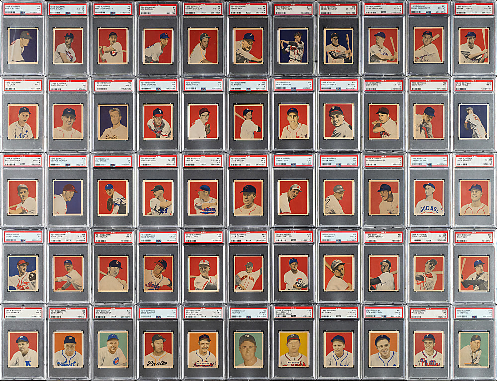 1949 Bowman PSA- and SGC-Graded Partial Set (134/240)