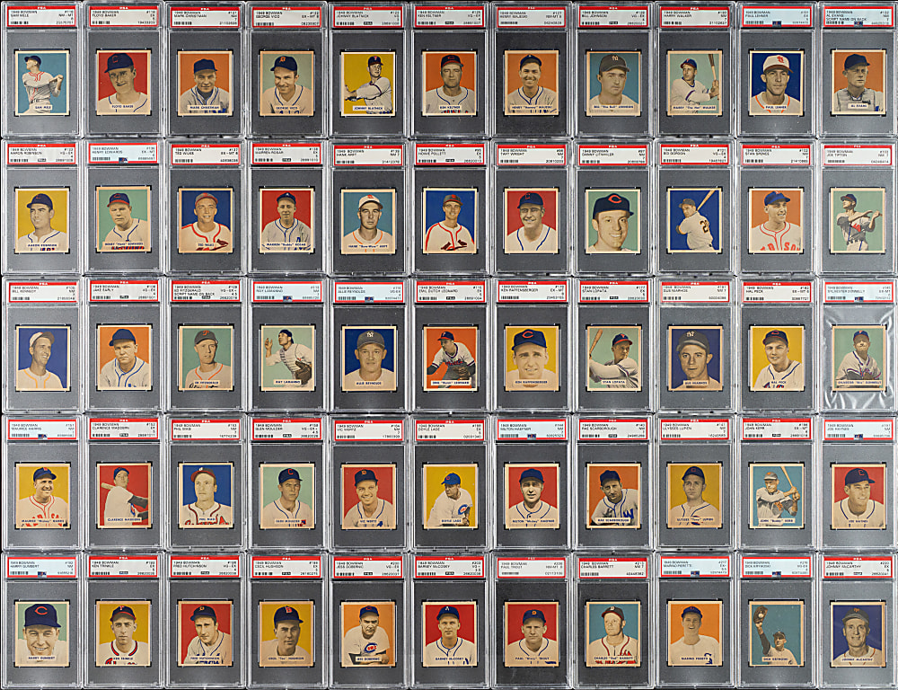1949 Bowman PSA- and SGC-Graded Partial Set (134/240)