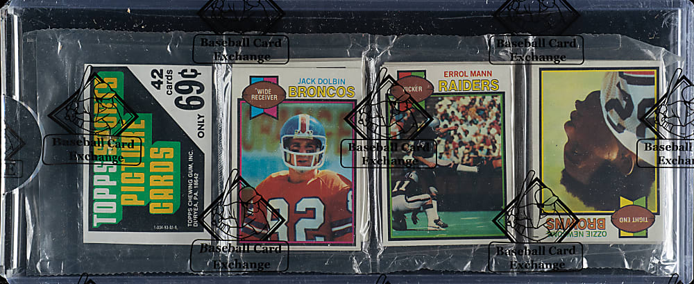 1979 Topps Football Unopened Rack Pack - Ozzie Newsome Rookie on Top - BBCE