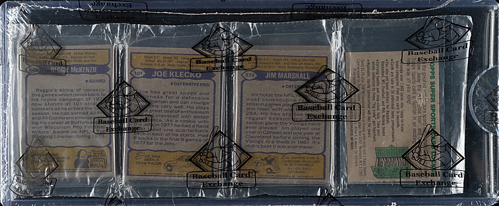 1979 Topps Football Unopened Rack Pack - Earl Campbell Rookie on Top and Joe Klecko on Back - BBCE