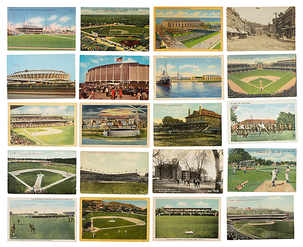 1910s to 1970s Baseball Stadium Postcard Collection (354)
