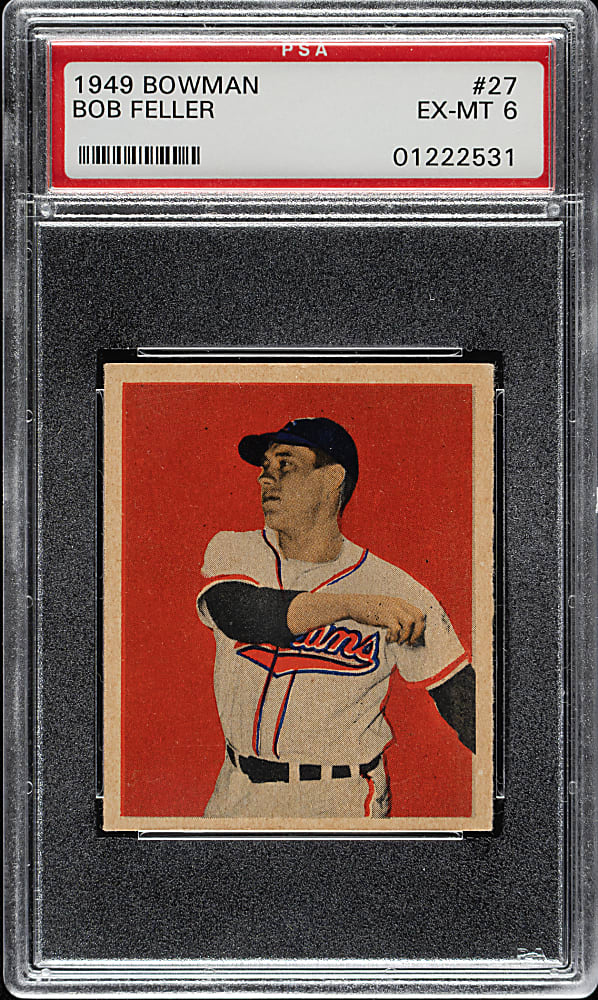 1949 Bowman #27 Bob Feller PSA EX-MT 6