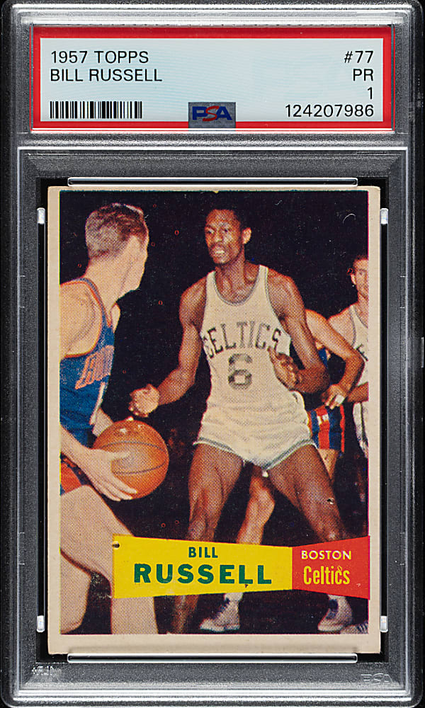 1957-1958 Topps Basketball #77 Bill Russell Rookie PSA POOR 1