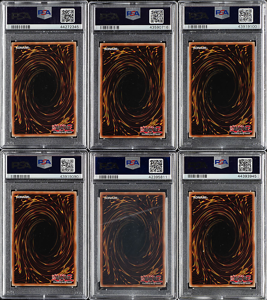 2002 to 2004 Yu-Gi-Oh! Secret Rare Holographic PSA GEM MINT 10 Collection (6)