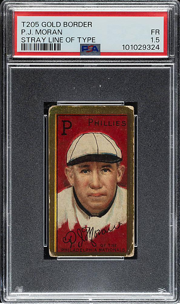 1911 T205 Gold Border Pat Moran Stray Line of Type PSA FAIR 1.5