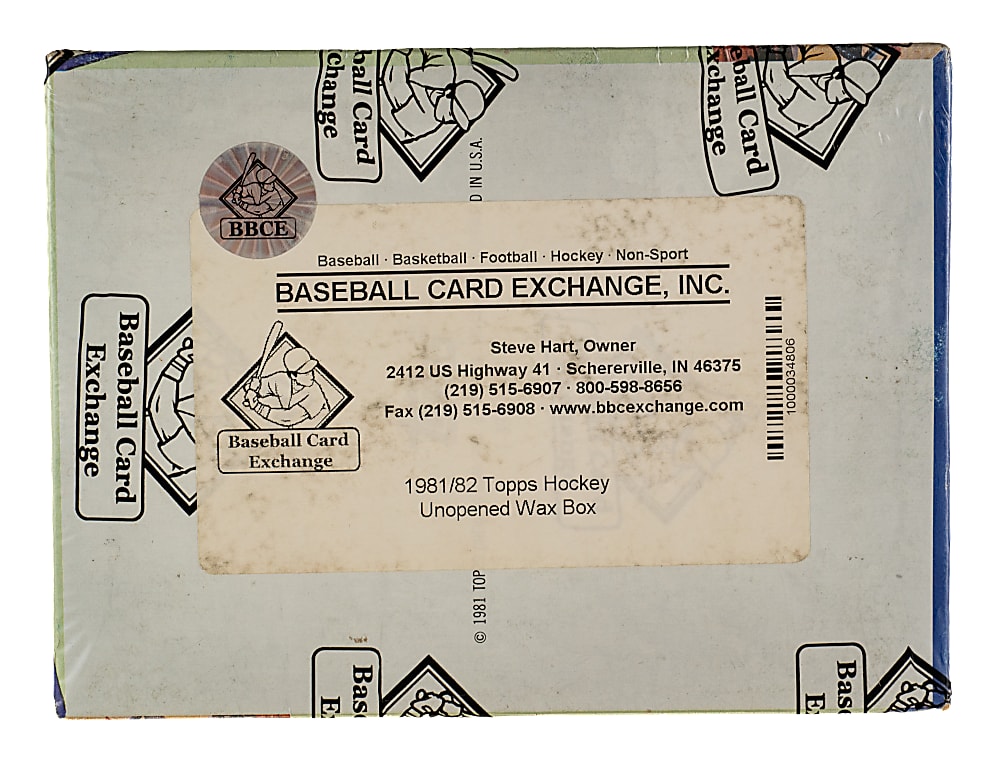 1981-1982 Topps Hockey Unopened Wax Box (36 Packs) - BBCE