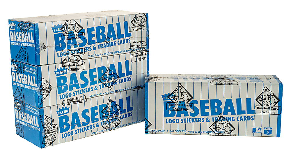 1985 Fleer Unopened Vending Box Collection (4) - BBCE - From a Sealed Case (FASC)