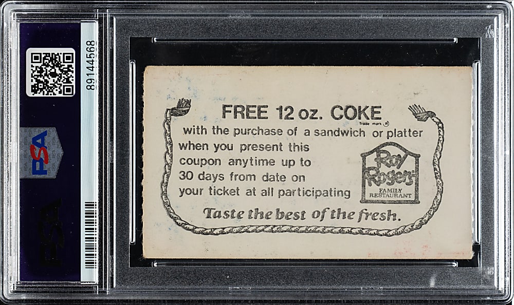 November 3, 1979 Washington Bullets (vs. Boston Celtics) Ticket Stub PSA Authentic - Larry Bird Rookie Season (18 Points) and Game #10