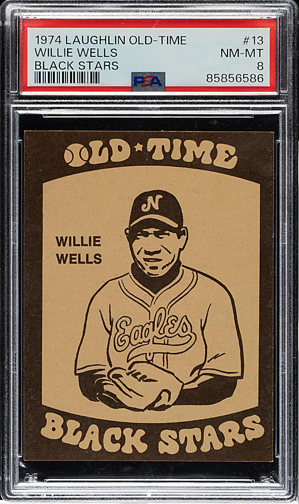 1974 Laughlin Old-Time Black Stars #13 Willie Wells PSA NM-MT 8