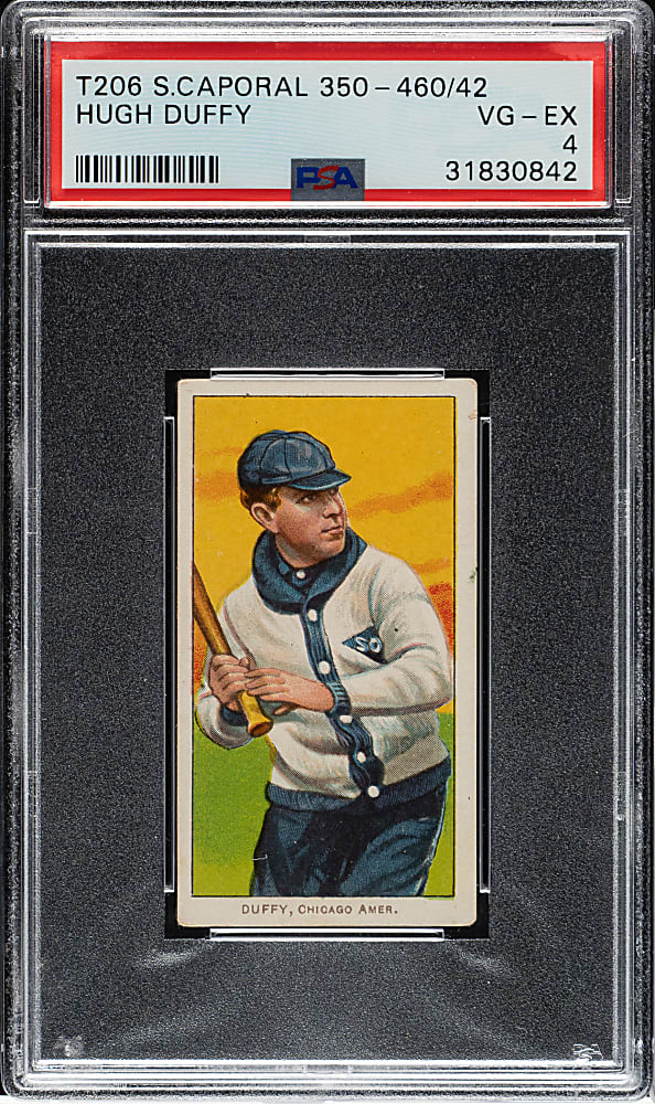 1909-1911 T206 White Border Hugh Duffy PSA VG-EX 4