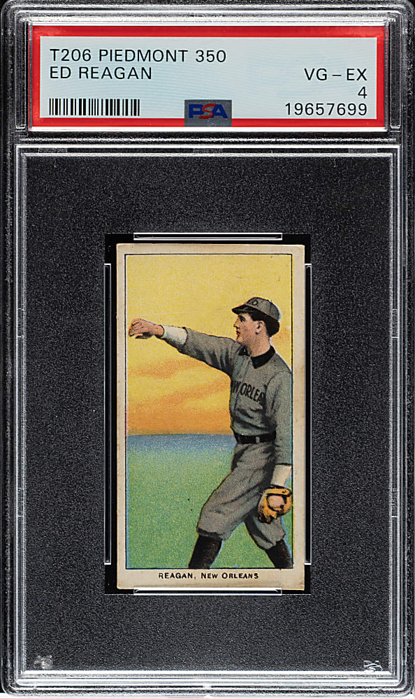1909-1911 T206 White Border Ed Reagan Southern Leaguer PSA VG-EX 4