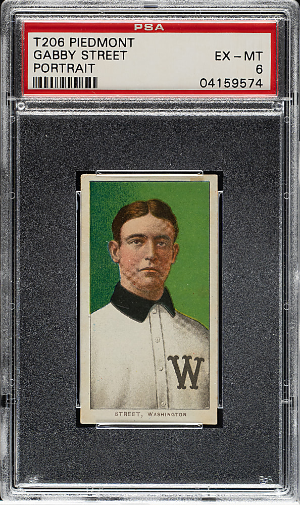 1909-1911 T206 White Border Gabby Street Portrait PSA EX-MT 6