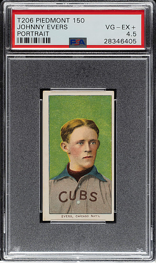 1909-1911 T206 White Border Johnny Evers Portrait PSA VG-EX+ 4.5