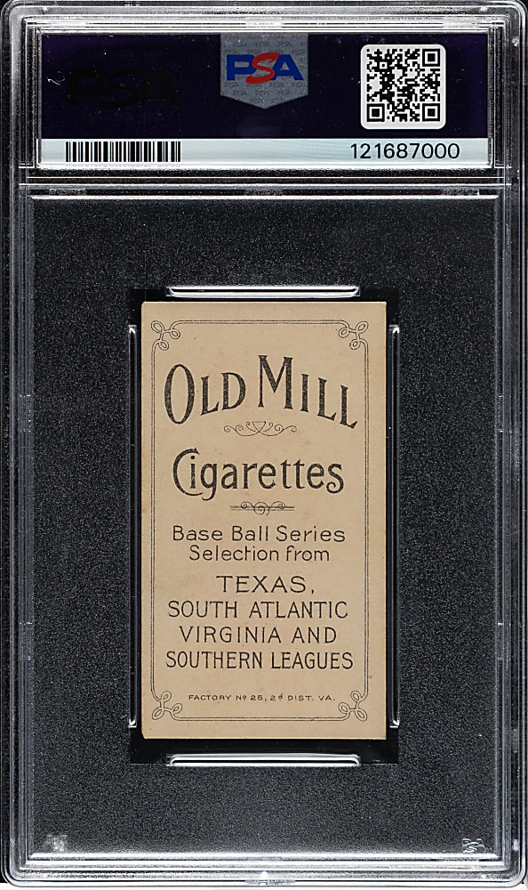 1909-1911 T206 White Border Charlie Fritz Southern Leaguer PSA VG-EX+ 4.5 - Old Mill Back