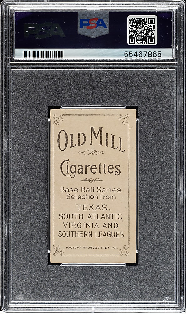 1909-1911 T206 White Border Jimmy Hart Southern Leaguer PSA EX+ 5.5 - Old Mill Back