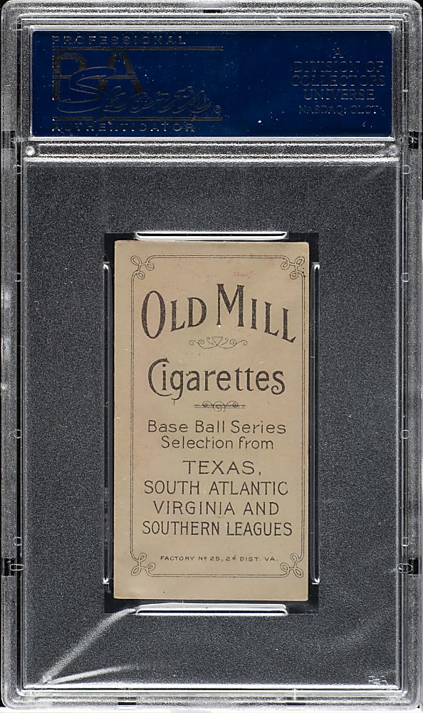 1909-1911 T206 White Border Frank King Southern Leaguer PSA EX+ 5.5 - Old Mill Back