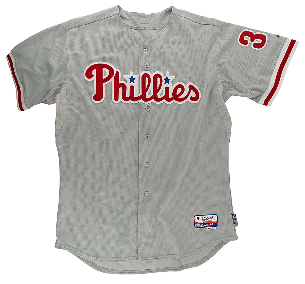 2013 Roy Halladay Philadelphia Phillies Game-Issued Road Jersey - MLB Authentication and Photomatched to September 29, 2013