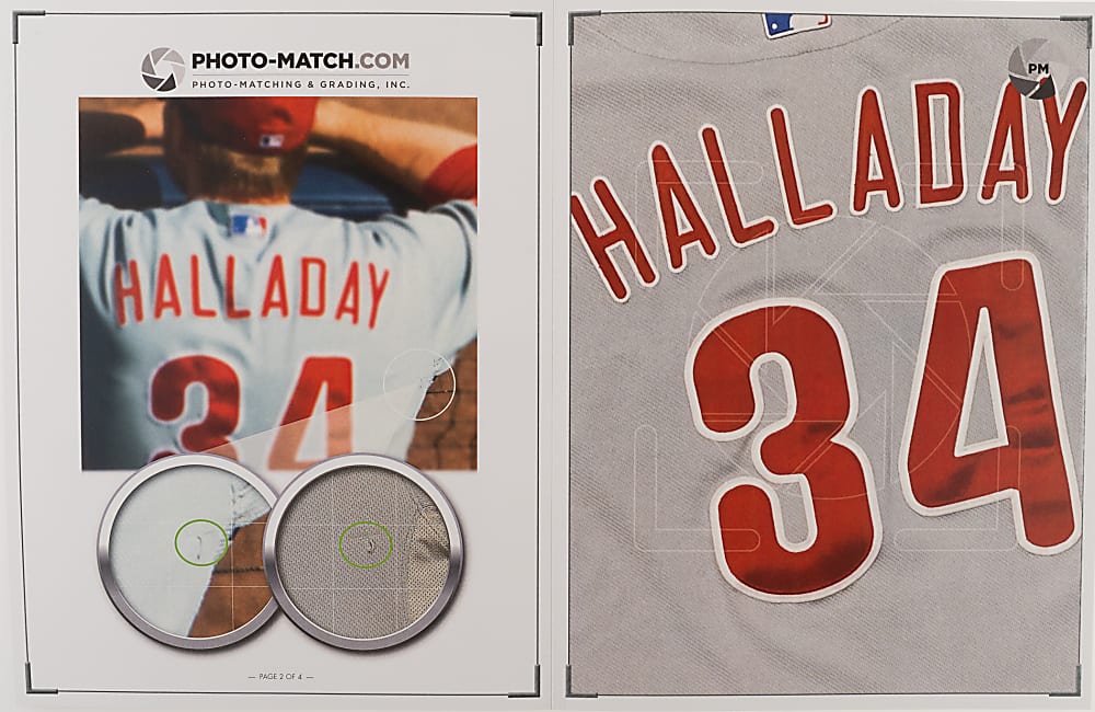 2013 Roy Halladay Philadelphia Phillies Game-Issued Road Jersey - MLB Authentication and Photomatched to September 29, 2013