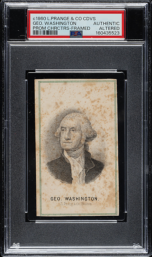 Circa 1860 L. Prang & Co. "Prominent Characters, Men of Times" George Washington Framed PSA Authentic