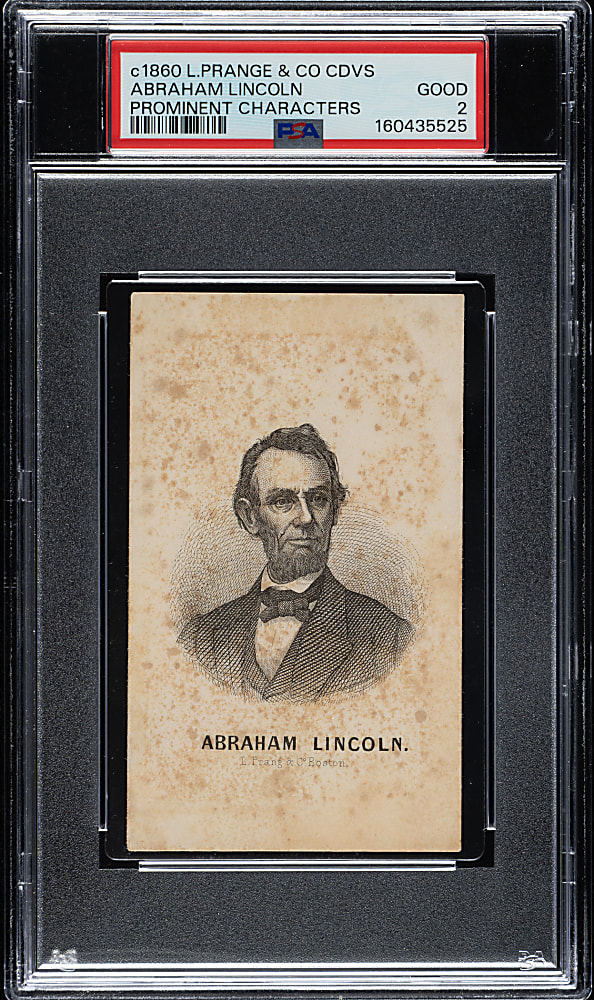 Circa 1860 L. Prang & Co. "Prominent Characters, Men of Times" Abraham Lincoln PSA GOOD 2