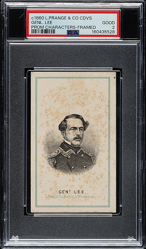 Circa 1860 L. Prang & Co. "Prominent Characters, Men of Times" General Robert E. Lee Framed PSA GOOD 2
