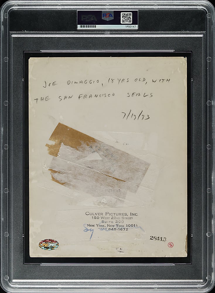 Circa 1933 Joe DiMaggio Original Acme Newspictures Photograph PSA/DNA Type I - Image Used for 1935 Pebble Beach Clothiers Postcard!