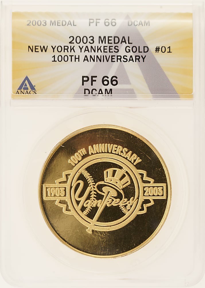 2003 New York Yankees Limited-Edition 24k Gold Coin