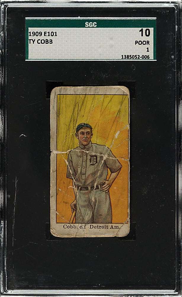 1909 E101 Anonymous "Set of 50" Ty Cobb SGC POOR 10