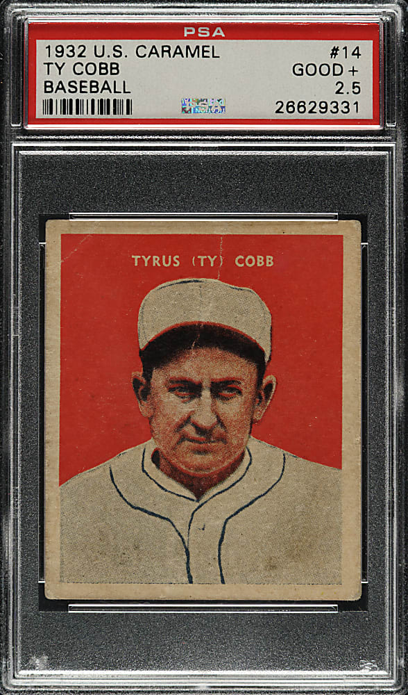 1932 R328 U.S. Caramel #14 Ty Cobb PSA GOOD+ 2.5