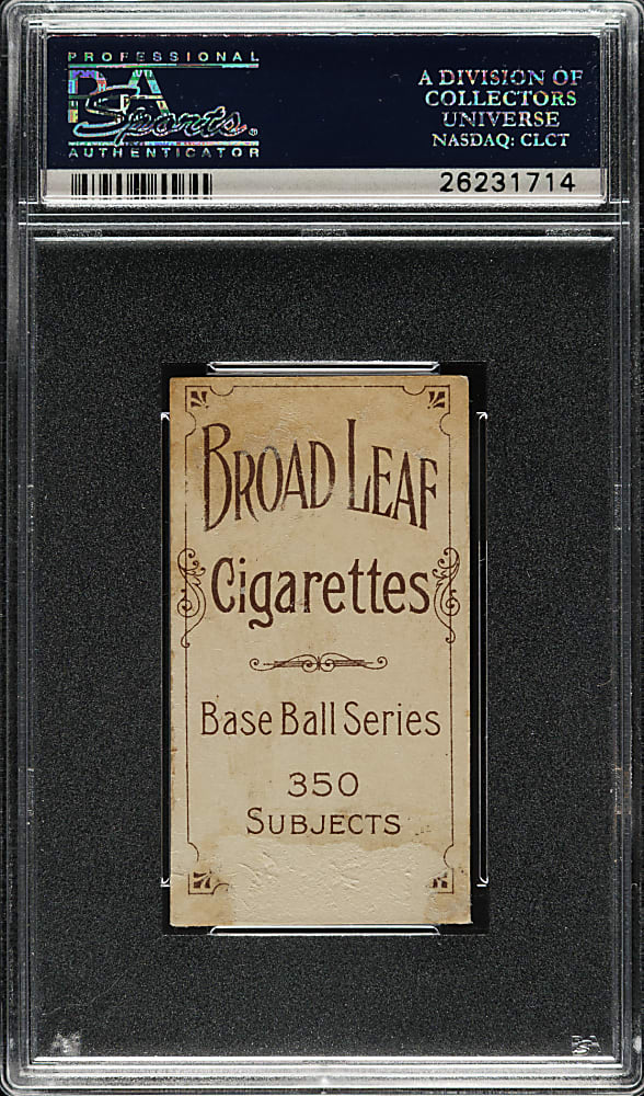 1909-1911 T206 White Border Moose Grimshaw PSA POOR 1 - Broad Leaf 350 Back