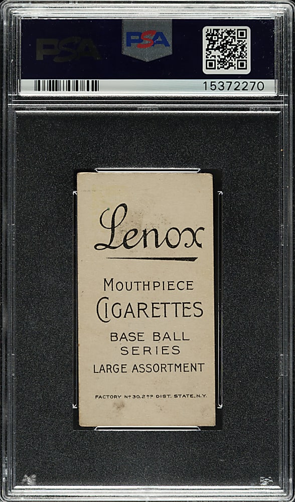 1909-1911 T206 White Border Hooks Wiltse Portrait with Cap PSA VG-EX 4 - Black Lenox Back