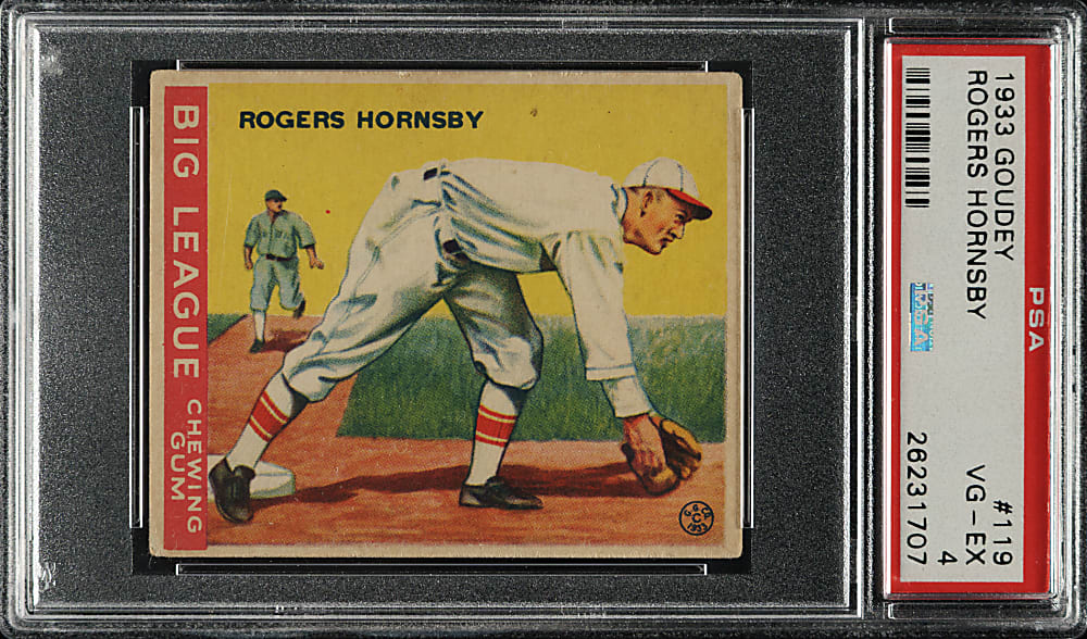 1933 R319 Goudey #119 Rogers Hornsby PSA VG-EX 4