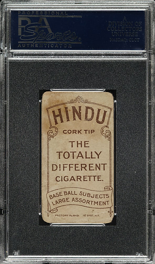 1909-1911 T206 White Border Joe Tinker Hands on Knees PSA POOR 1 - Brown Hindu Back