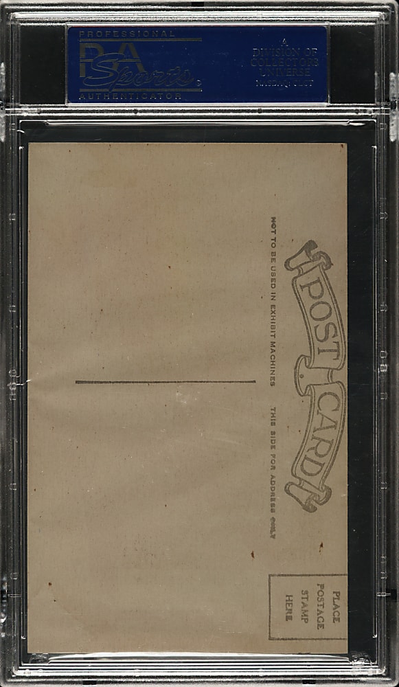 1926-1929 "Exhibit-Style Postcard-Back" Rogers Hornsby (Boston) PSA EX-MT 6