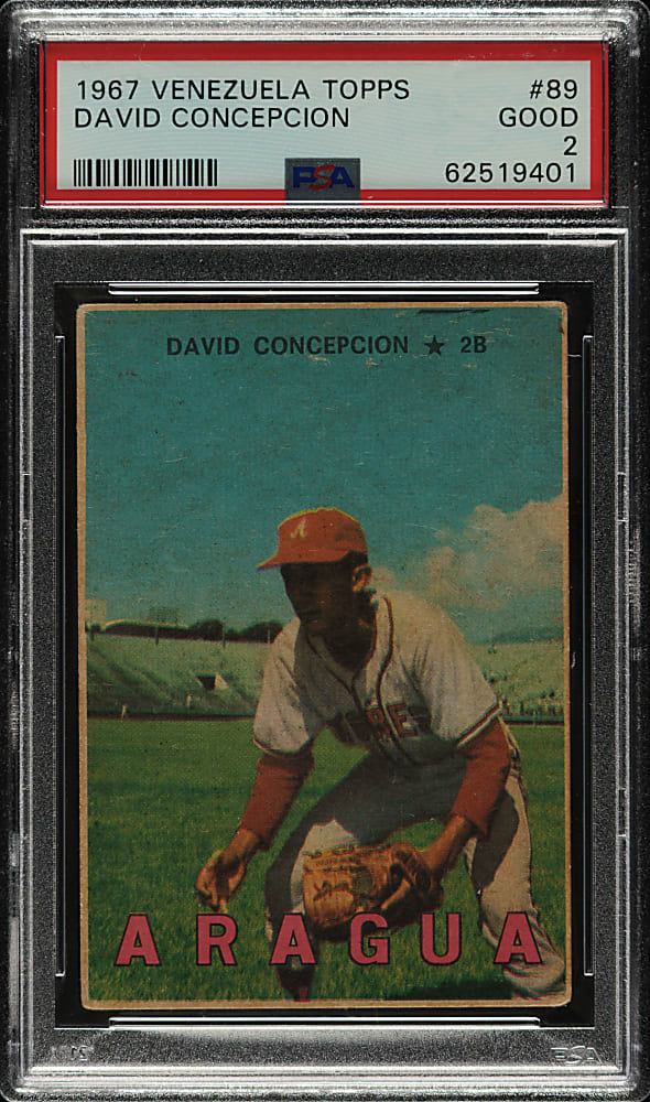 1967 Topps Venezuelan #89 David Concepcion Rookie PSA GOOD 2