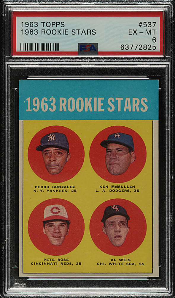 1963 Topps #537 Pete Rose Rookie PSA EX-MT 6