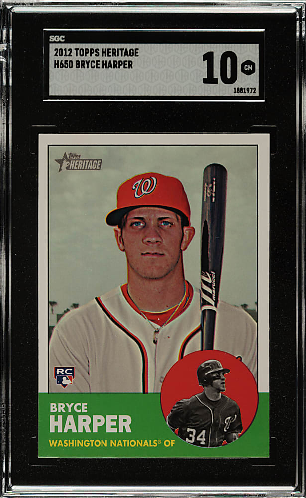 2012 Topps Heritage #H650 Bryce Harper Rookie SGC GEM MINT 10