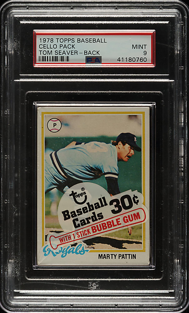 1978 Topps Unopened Cello Pack PSA MINT 9 - Tom Seaver on Back